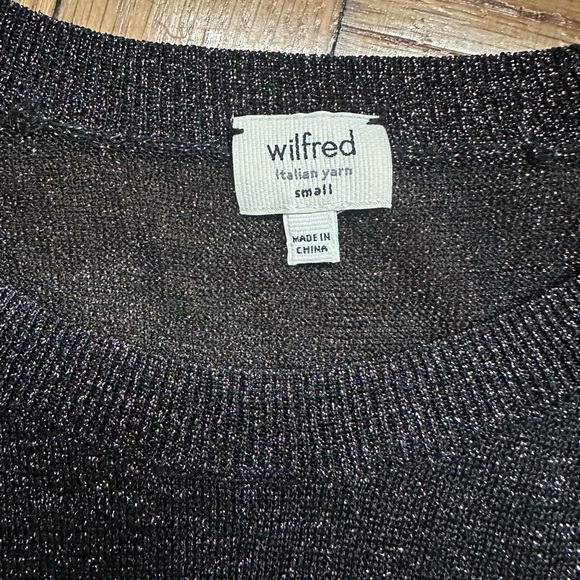 Aritzia Silver Italian Wool Sheer Top - Picture 2 of 2